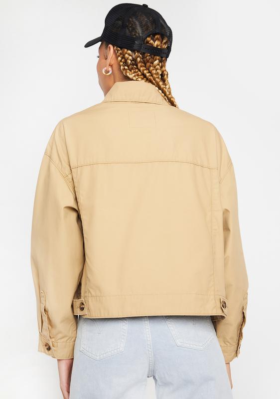 loose utility trucker jacket