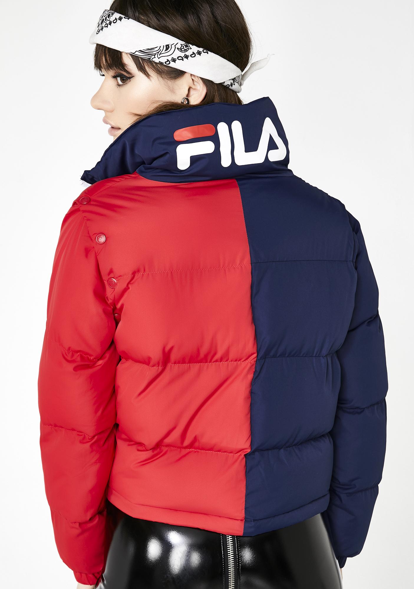 fila cropped puffer jacket