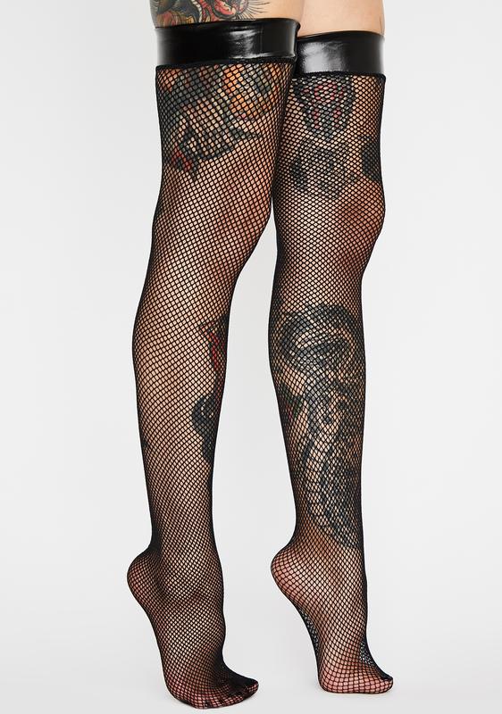 vinyl thigh highs