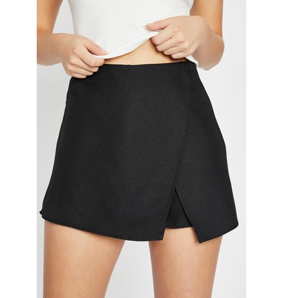 High Waist Mini Front Slit Skort | Dolls Kill