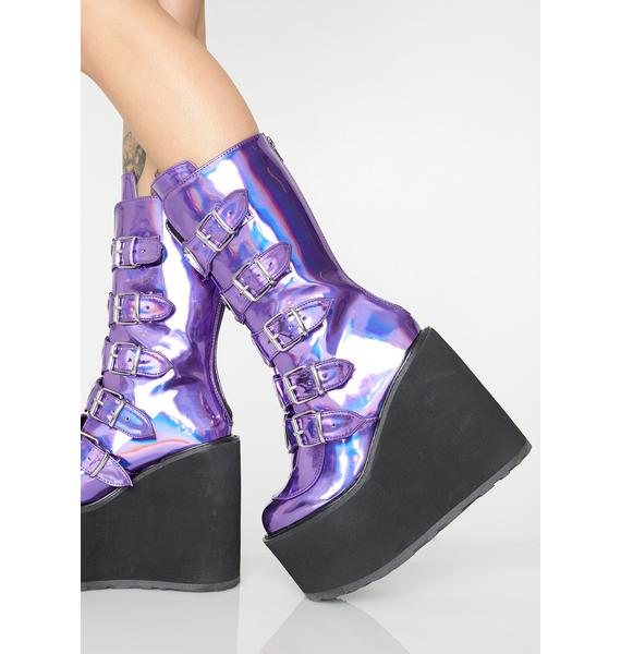 pink demonia trinity boots