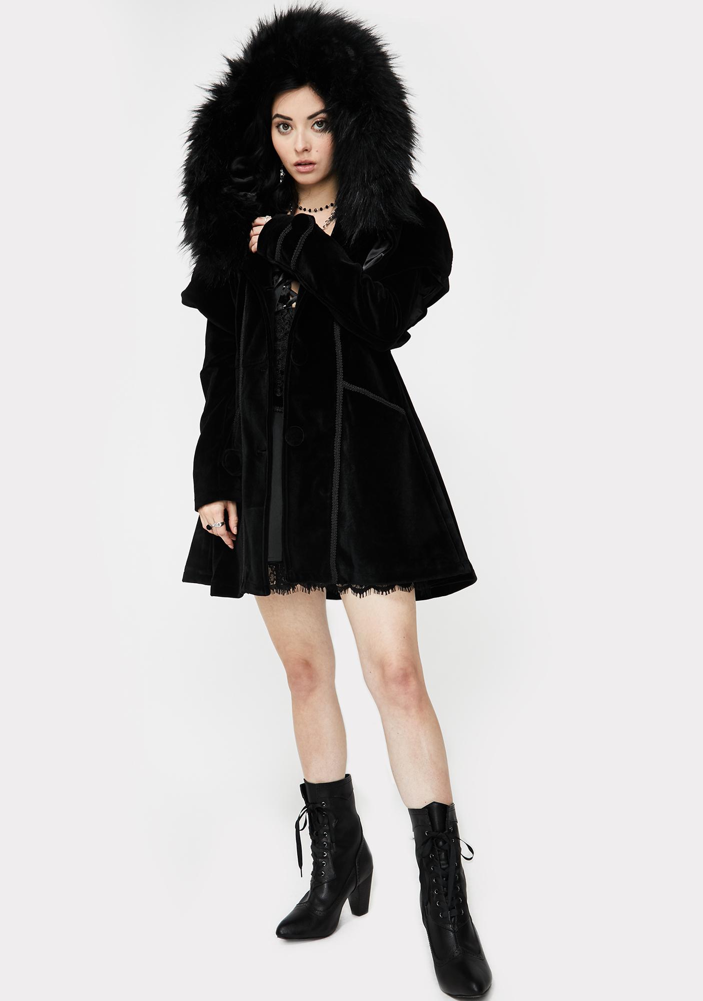 Killstar lita hooded coat Clearance