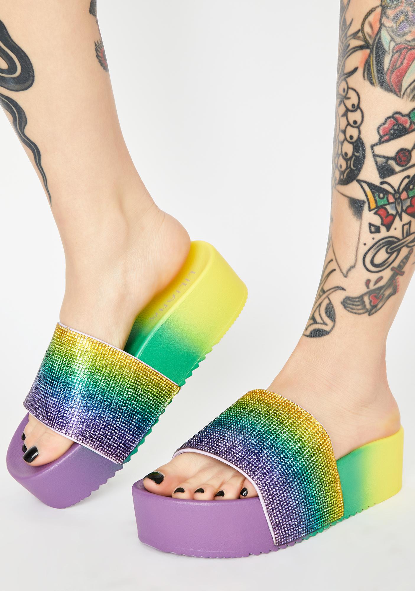 bling slide sandals