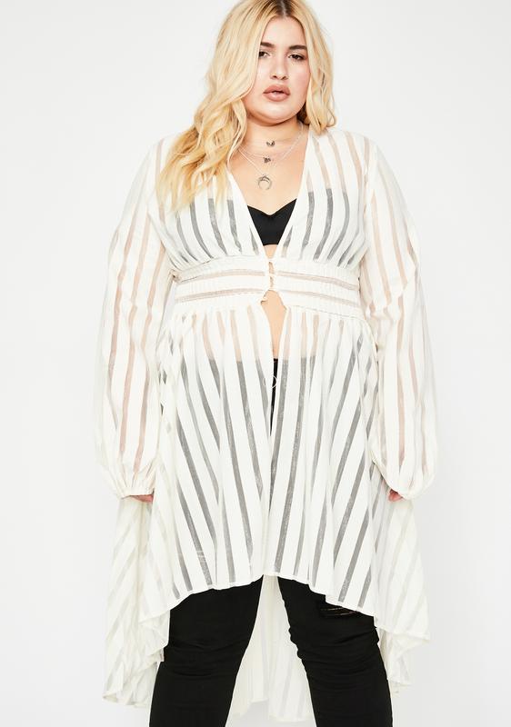 sheer jacket plus size
