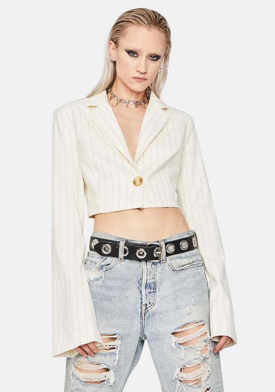 ivory cropped blazer