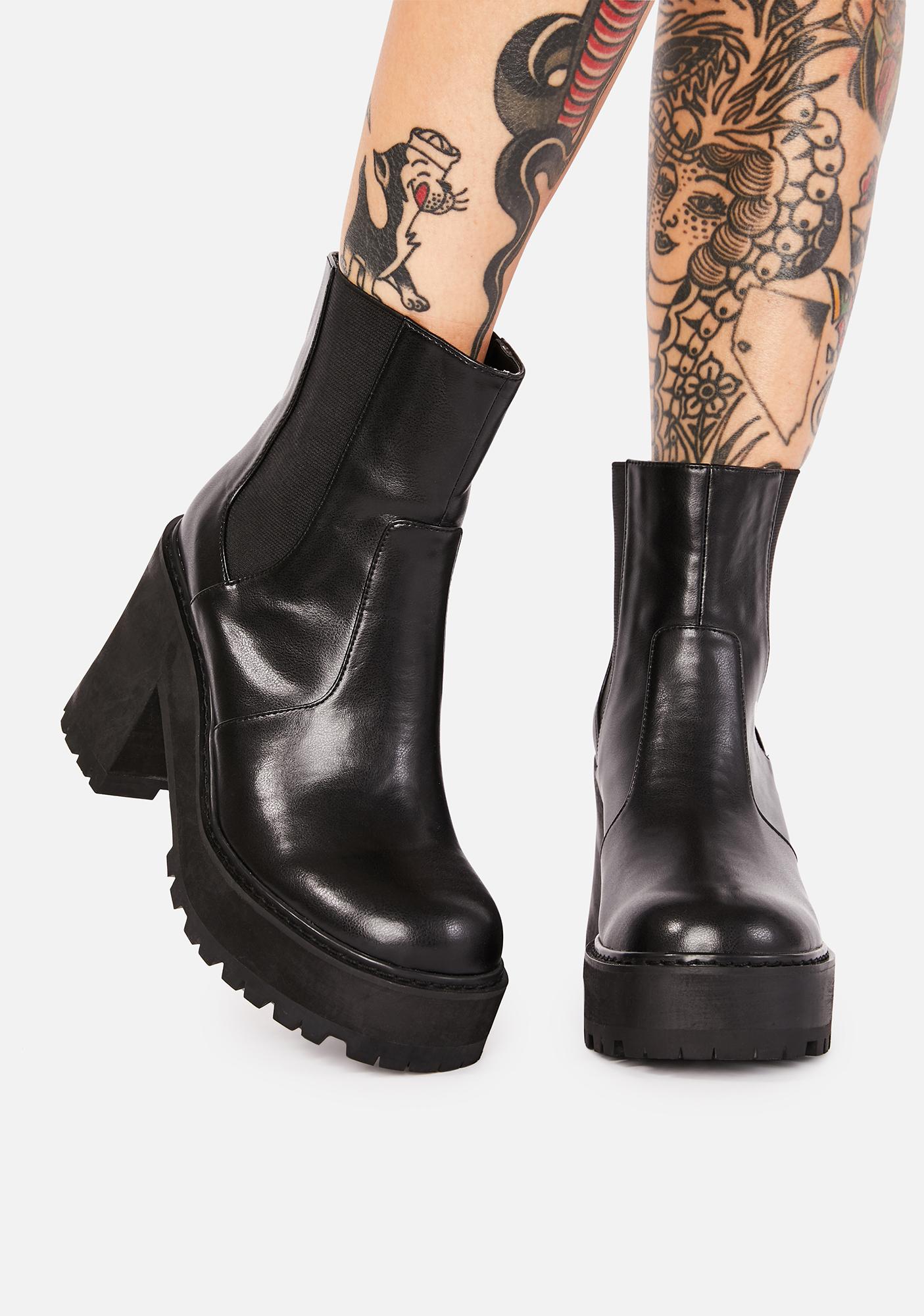 Vegan Leather Platform Chelsea Boot 