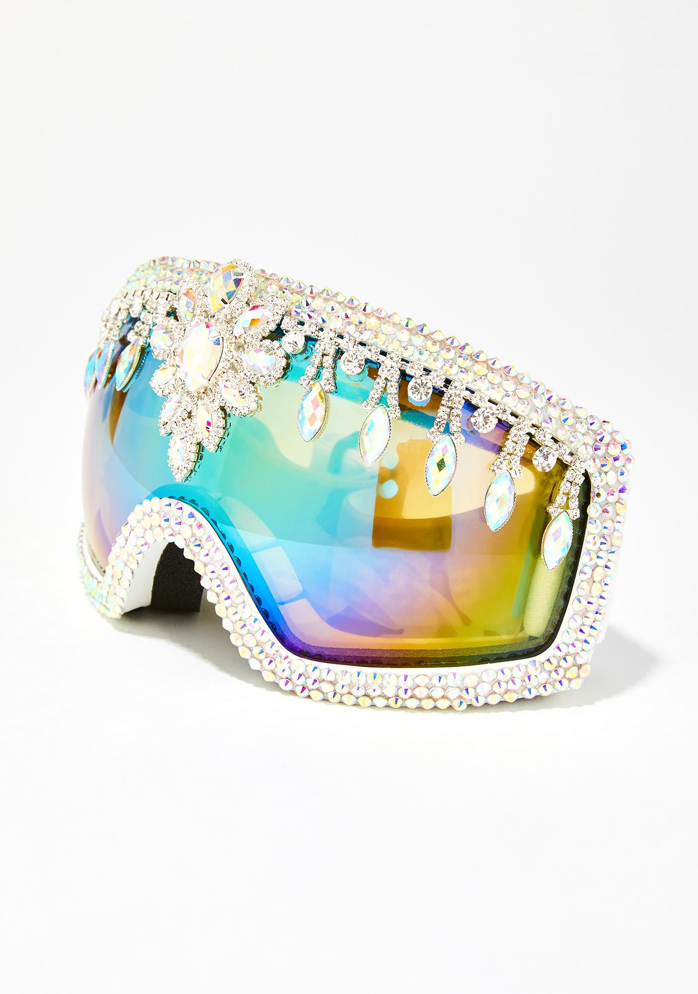 iridescent ski goggles