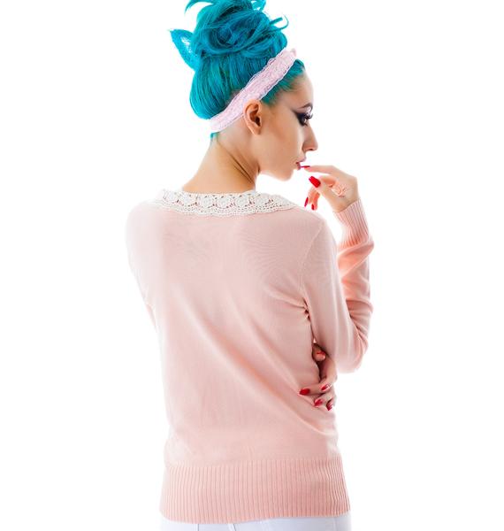 Fleetwood Crochet Collared Cardigan | Dolls Kill