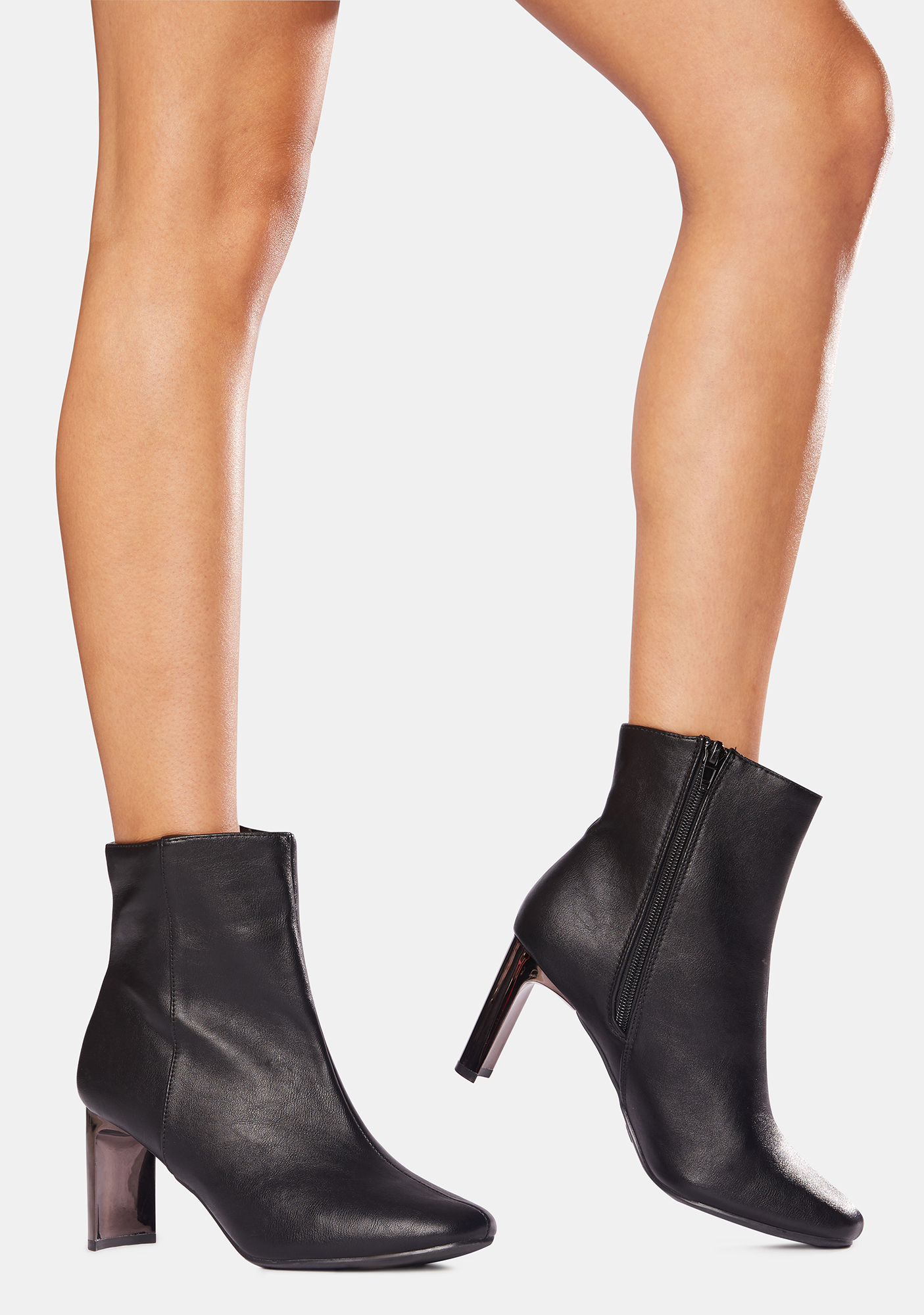 acrylic heel booties