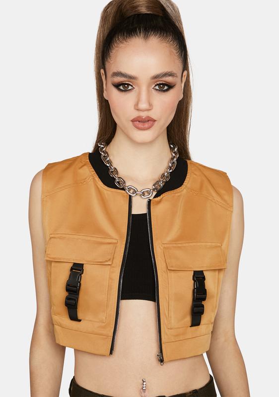 leather utility vest