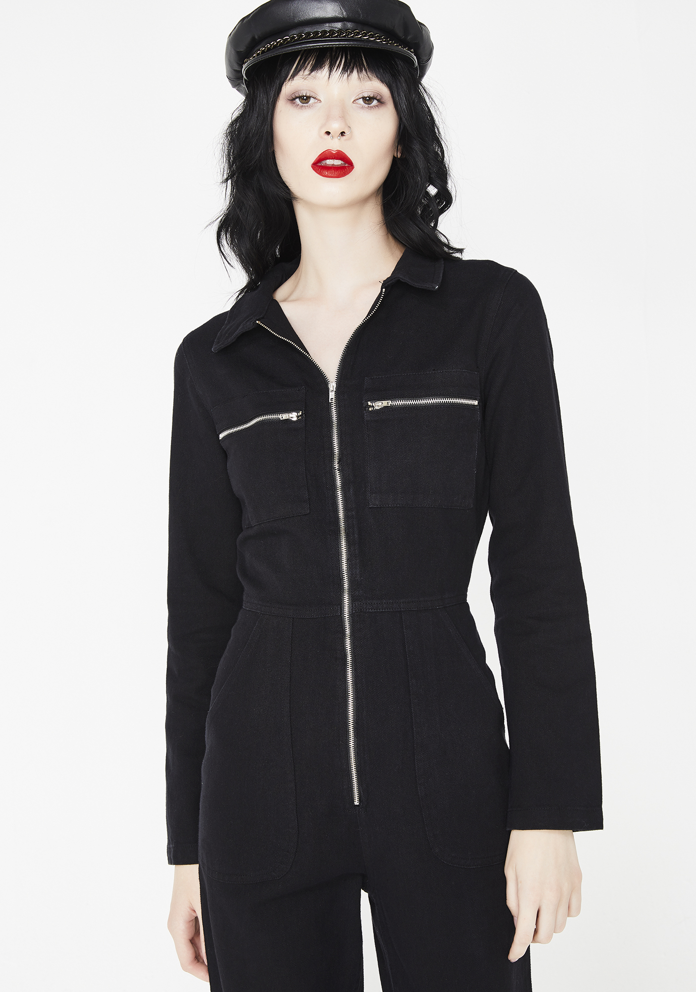 Black Workwear Jumpsuit Dolls Kill