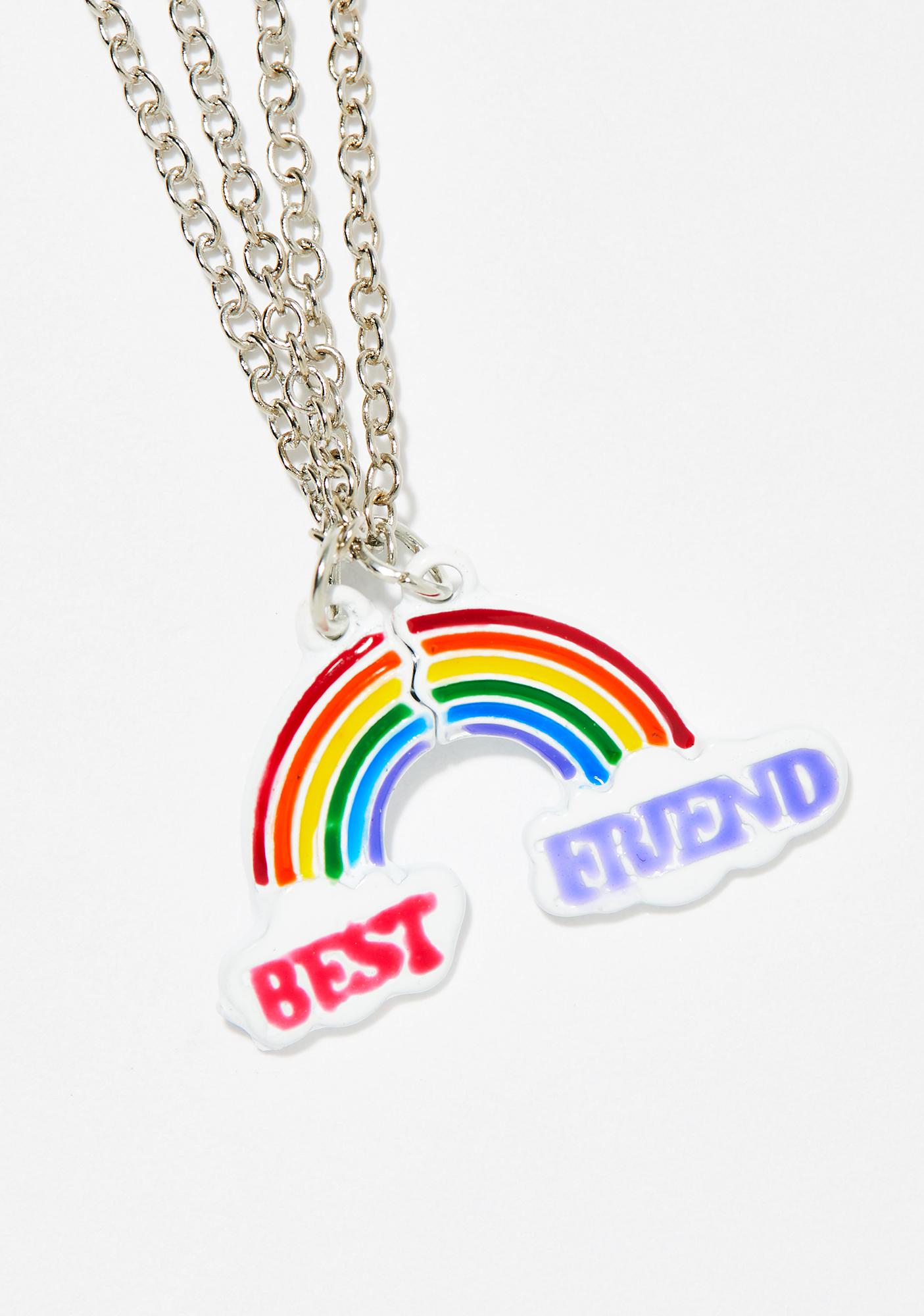 rainbow bff necklace