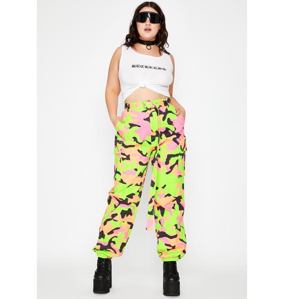 neon army pants