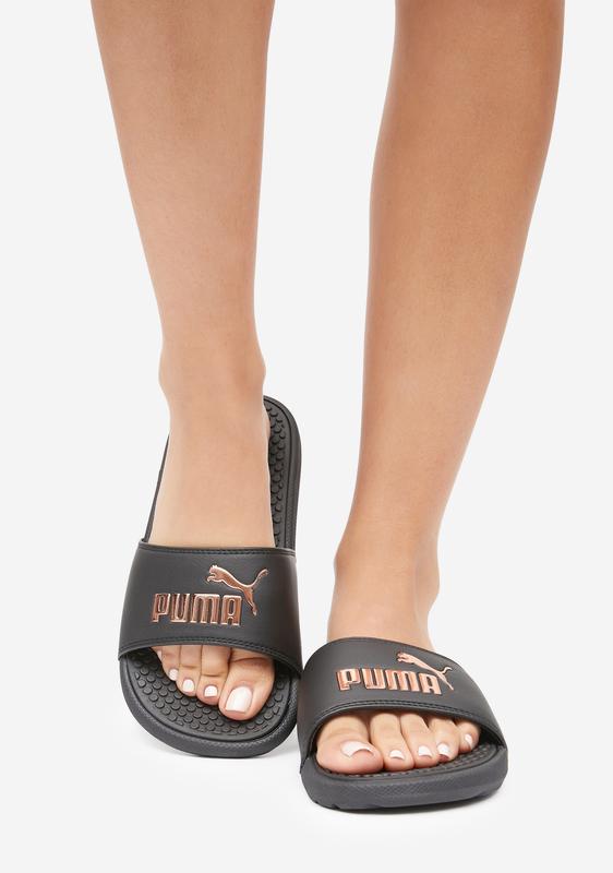 rose gold puma slides