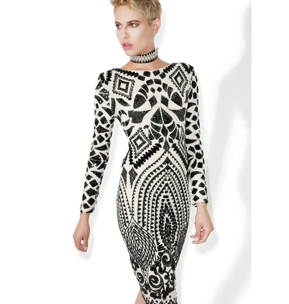 Sequin Pattern Bodycon Dress Dolls Kill