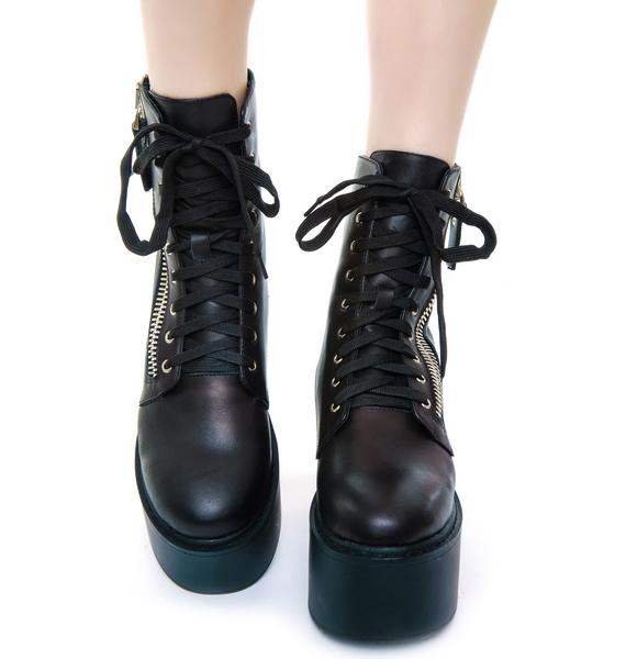 UNIF Trench High Boot | Dolls Kill