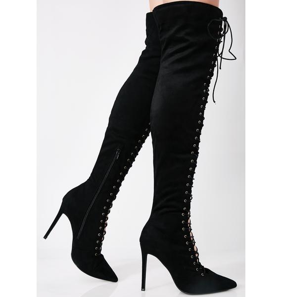 thigh high money boots