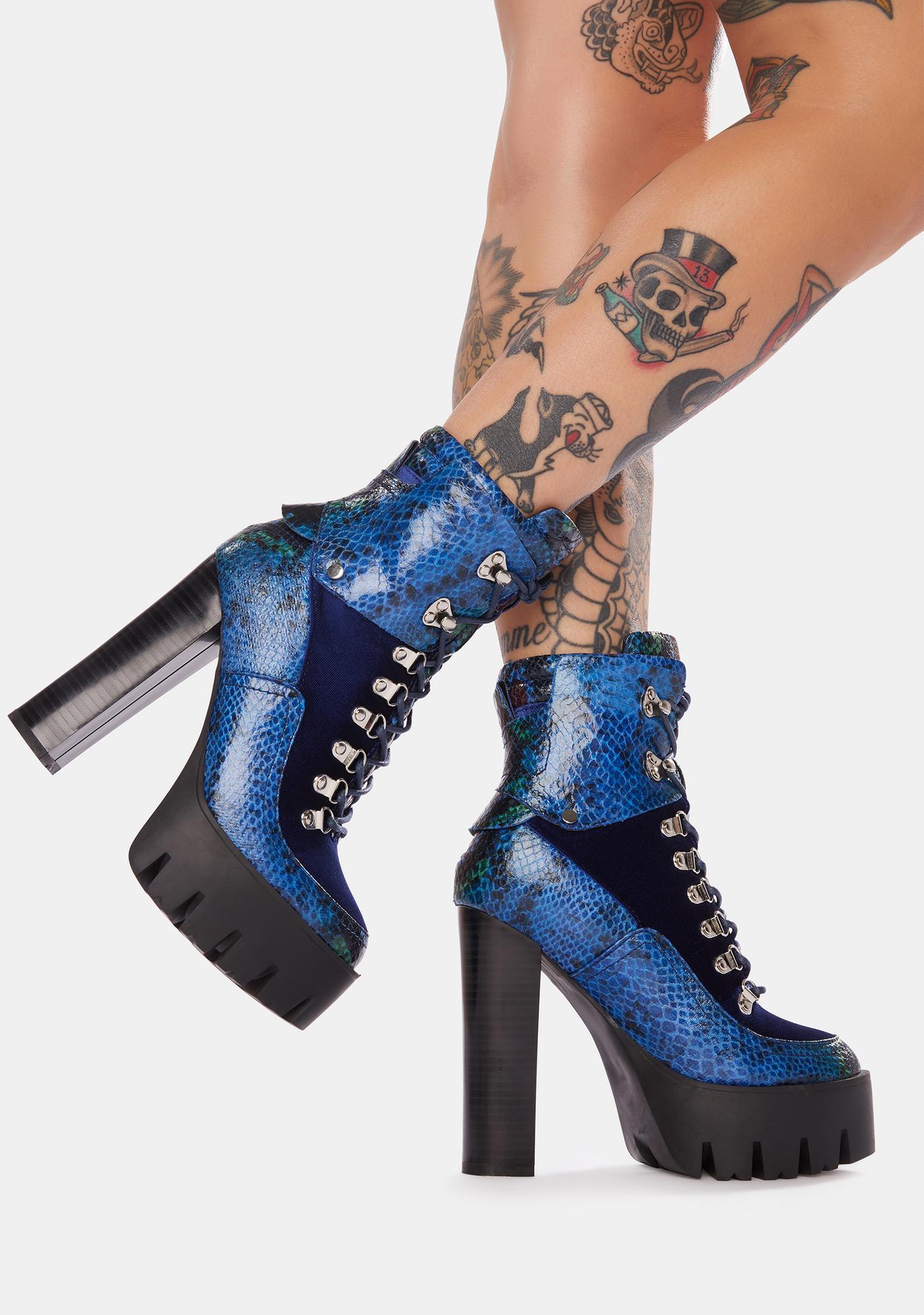 AZALEA WANG Catching Feelings Platform Boots | Dolls Kill