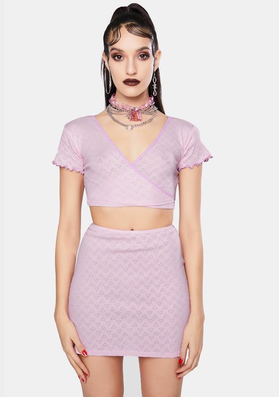 Jaded London Pink Heart Cut Out Jersey 