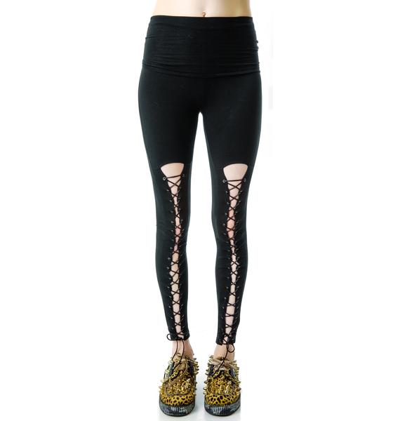 HLZBLZ x Belle of the Brawl Bondage Leggings | Dolls Kill