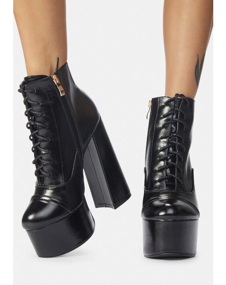 Demonia Shaker Boots 65 Vegan Leather Black Dolls Kill