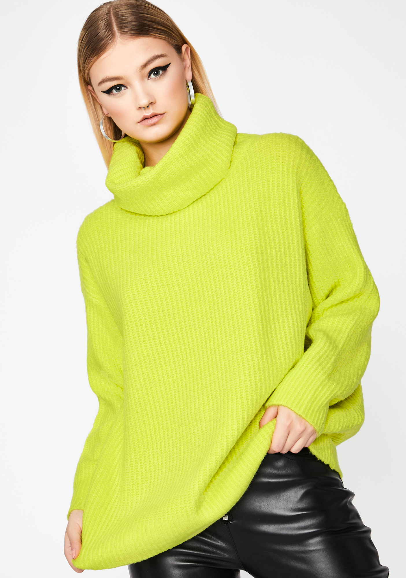 lime turtleneck