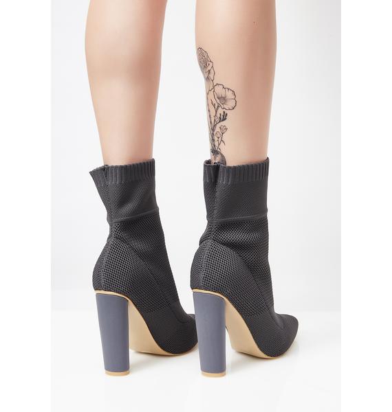 sock booties no heel