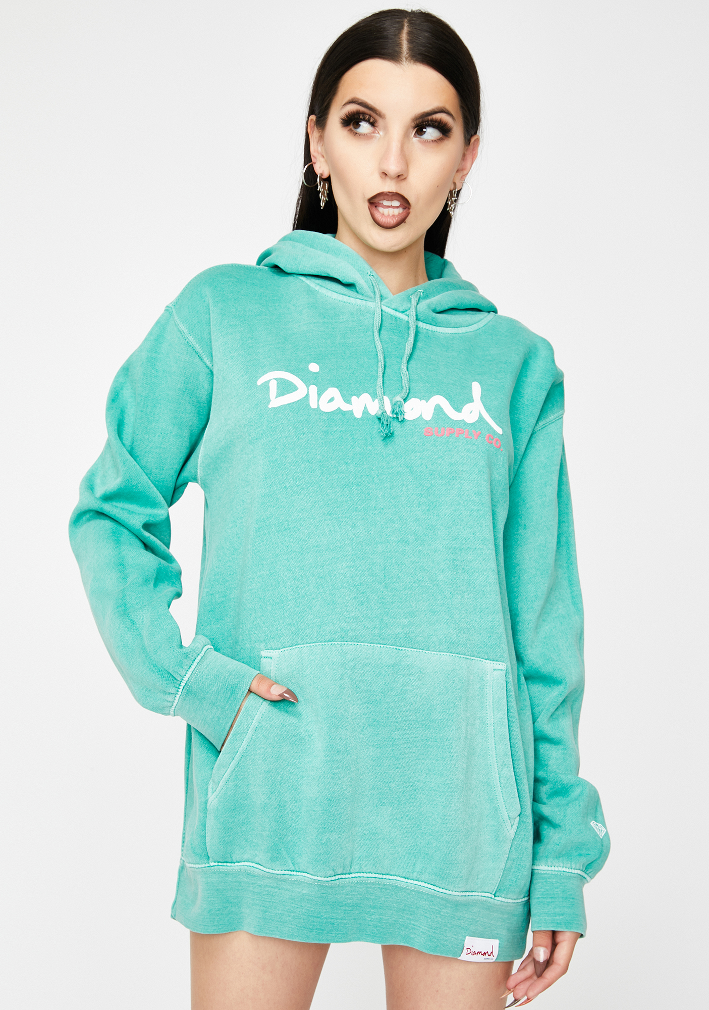 diamond supply og script hoodie