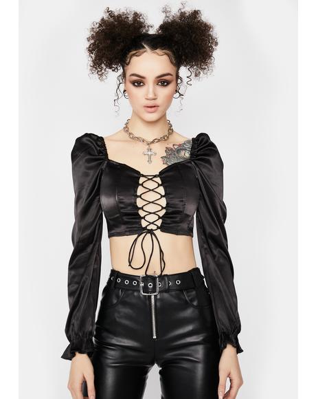 Do Ur Thing Satin Crop Top