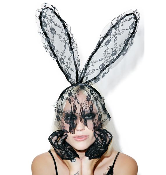 Ariana Grande Lace Bunny Mask | Dolls Kill