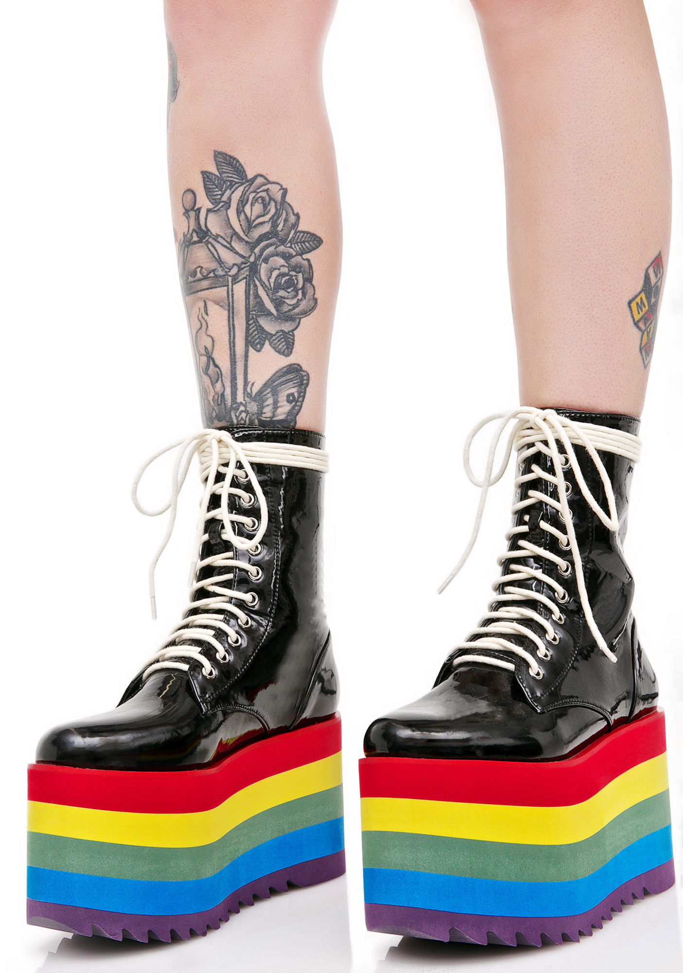 current mood rainbow boots