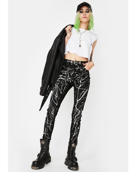Splatter Skinny Jeans