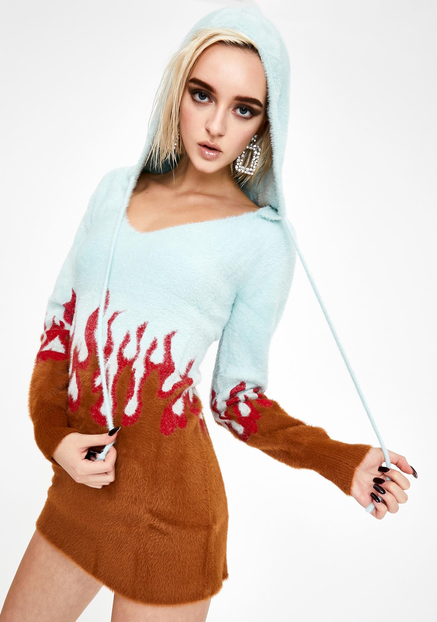 For Love /& Lemons Womens Long Sleeve Faux Mohair Sweater