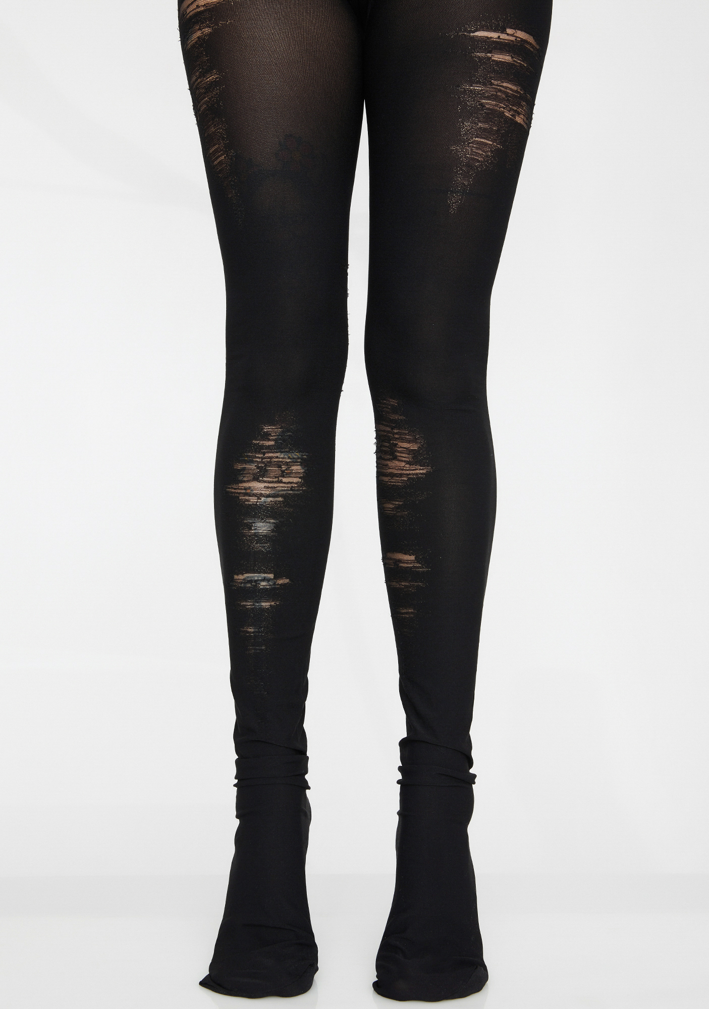 Black Distressed Tights | Dolls Kill