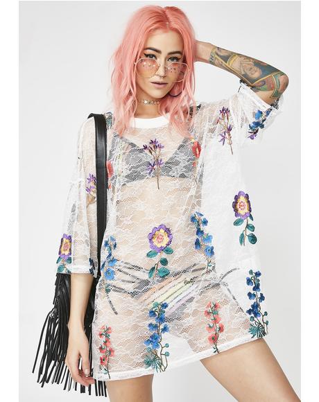 Blooming Babe Sheer Top