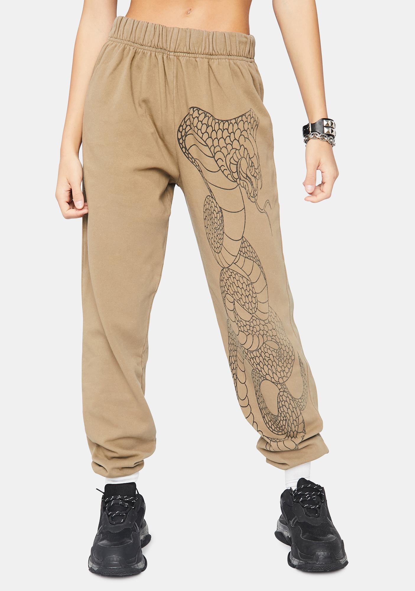 girls khaki joggers