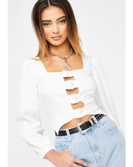 Lock Me Buckle Blouse