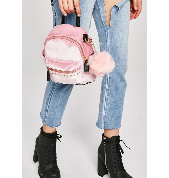 Velvet Mini Pom Pom Backpack Dolls Kill