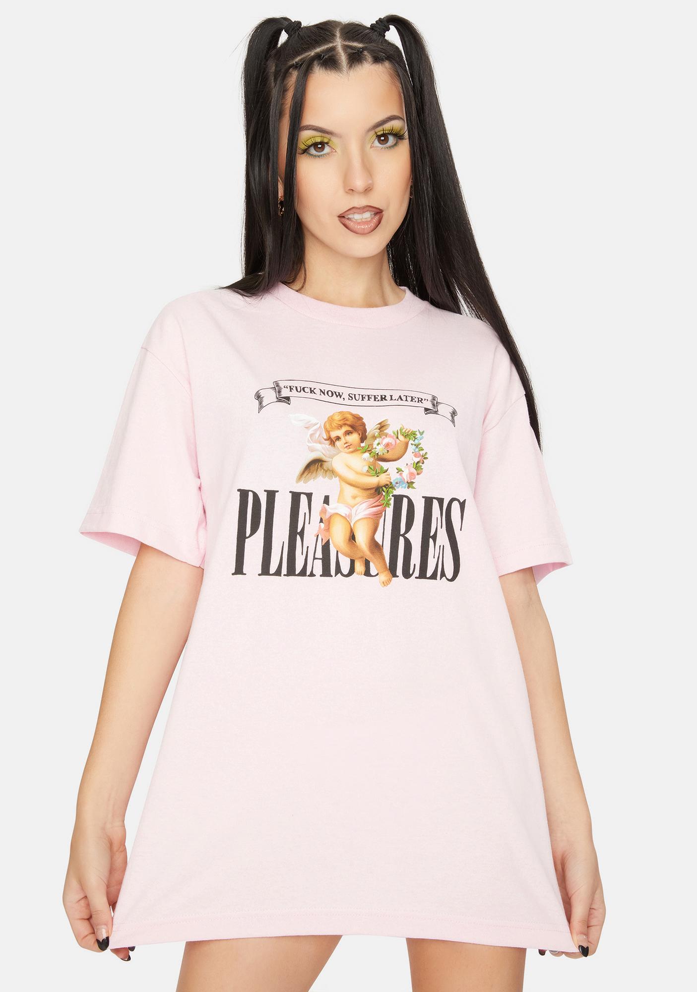 pleasures graphic tees