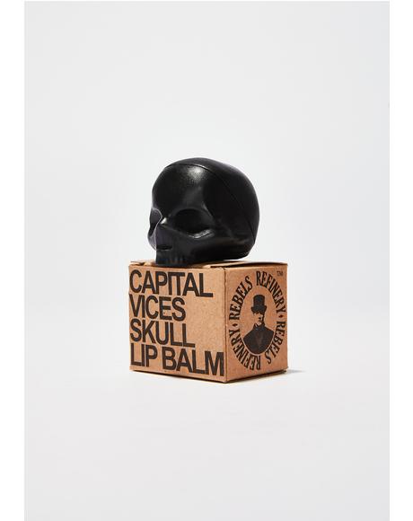 Black Capital Vices Skull Lip Balm
