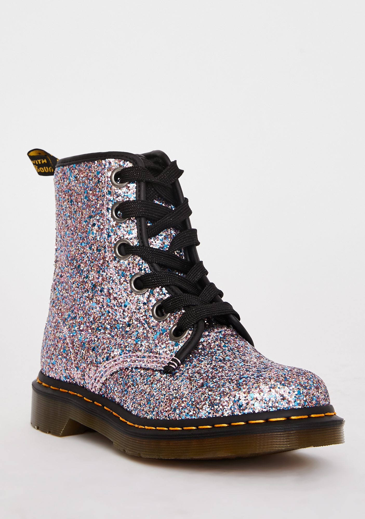 blue sparkly doc martens