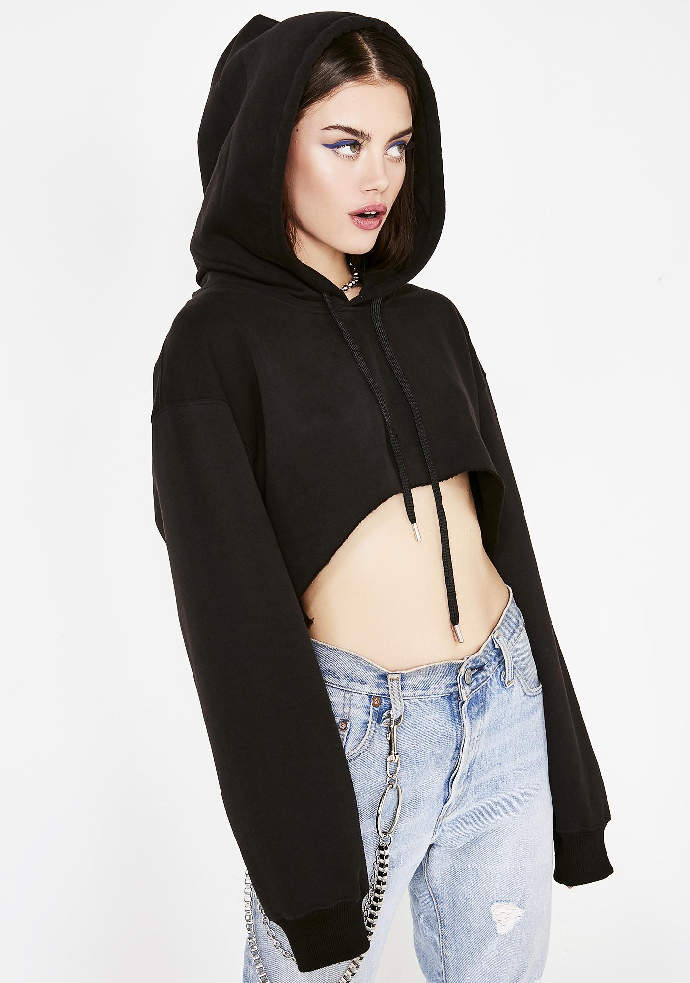 dolls kill cropped hoodie