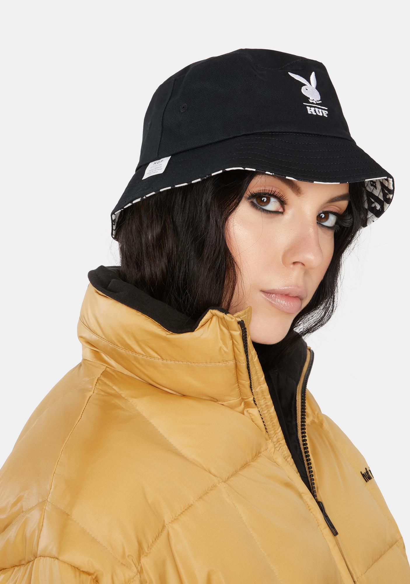 Playboy Reversible Bucket Hat Black 