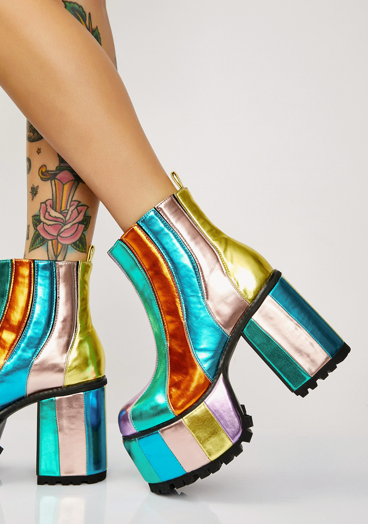 current mood rainbow boots