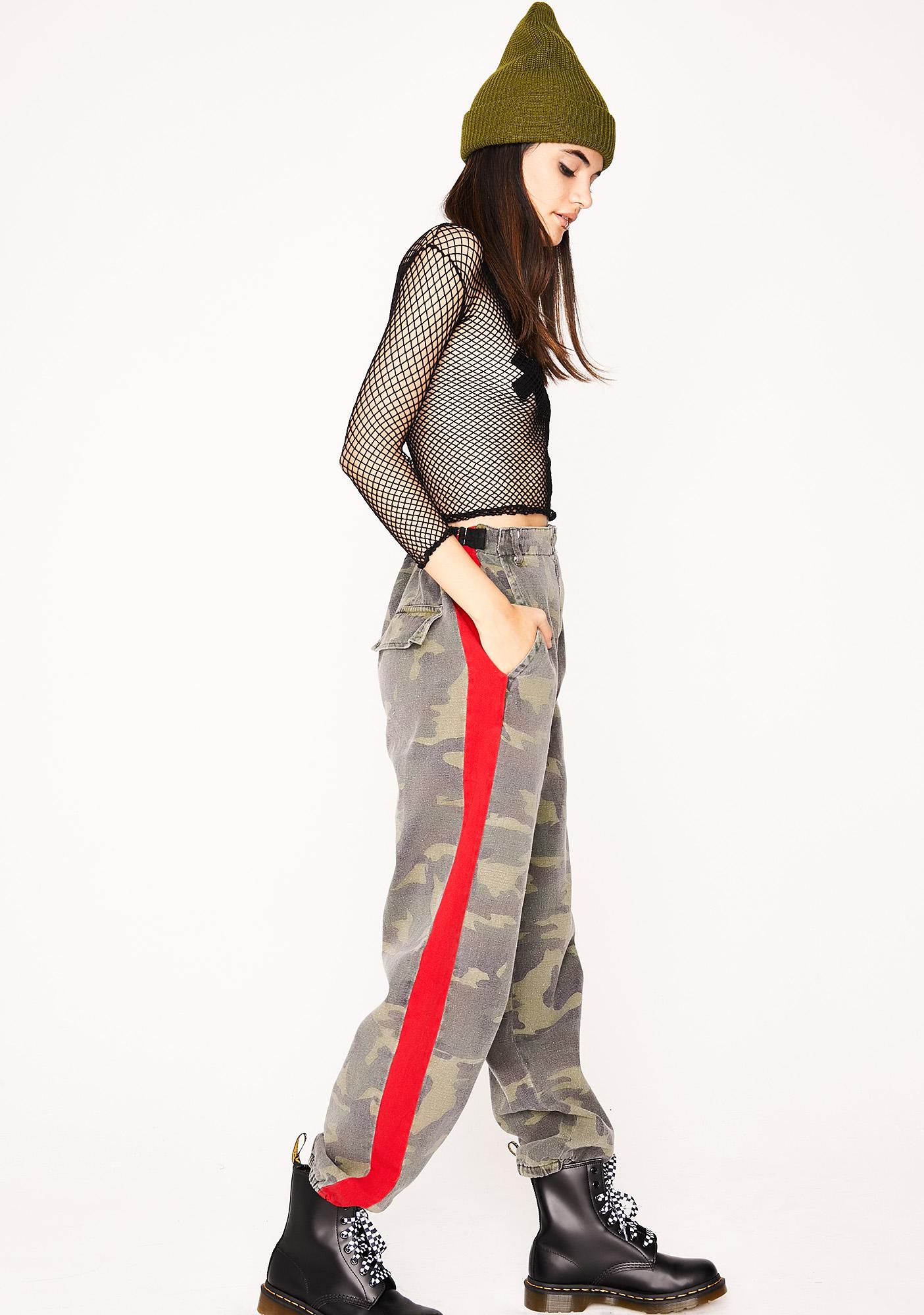 army pants with red stripe