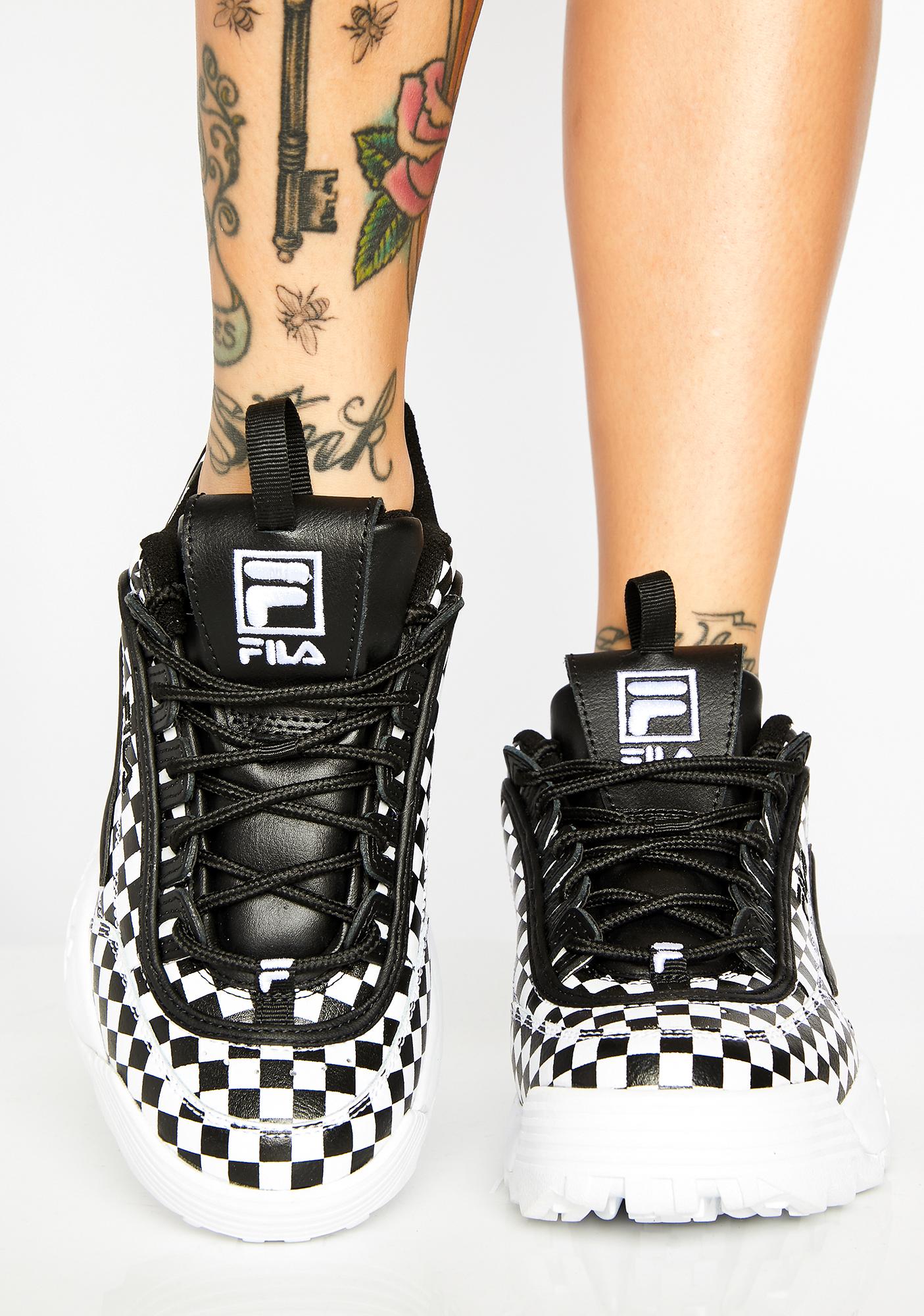 Fila Disruptor II Checkered Sneakers 