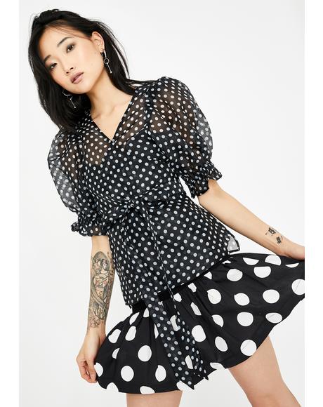 Polka Dot Cloud 9 Sheer Blouse