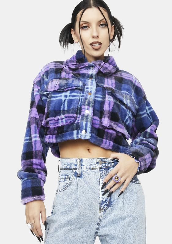 plaid cropped jacket