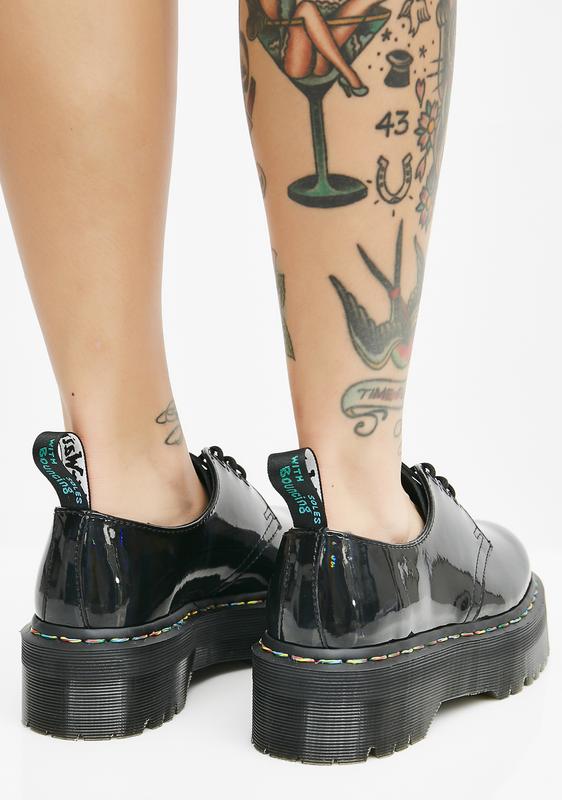 dr martens rainbow patent quad