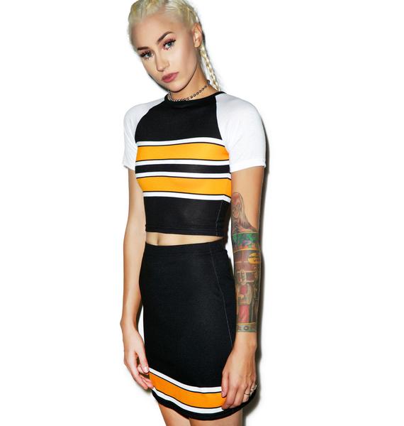varsity crop top